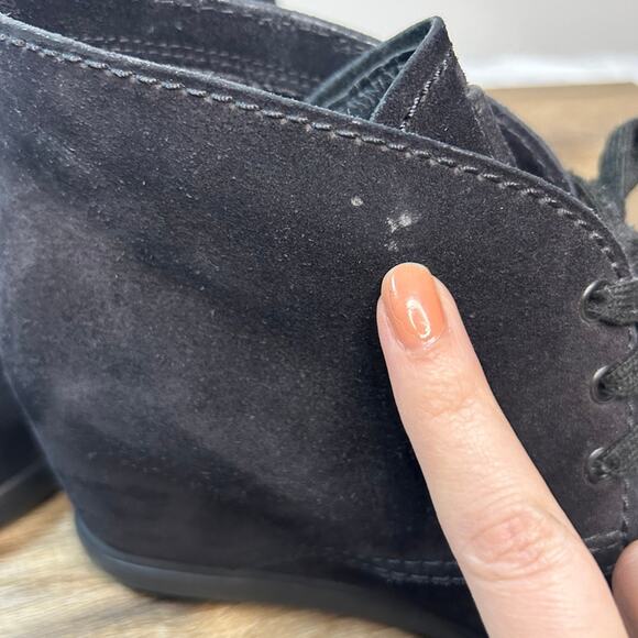 PRADA Rossa Desert Wedge Black Suede
SIZE 38 Lace-up Booties - Picture 6 of 10